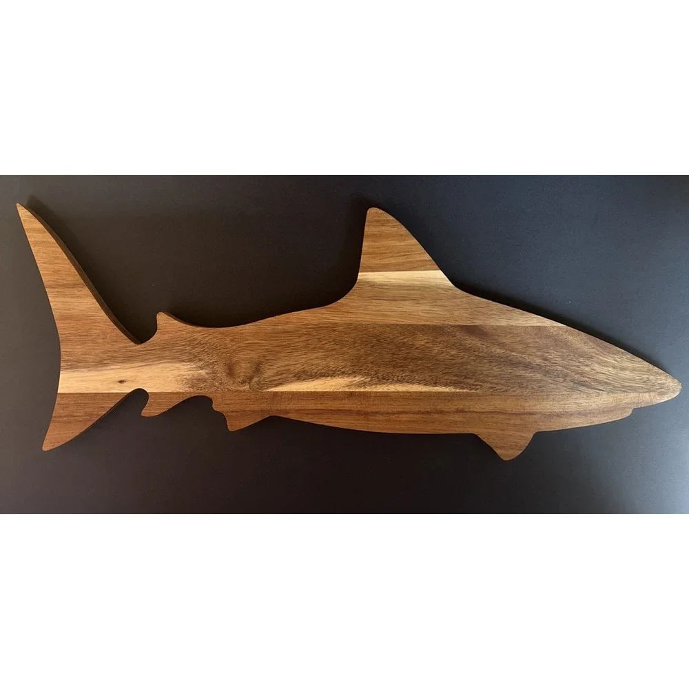 Funny Shark Coochie Board Shark-Shaped Wood Charcuterie Cutting Board 23